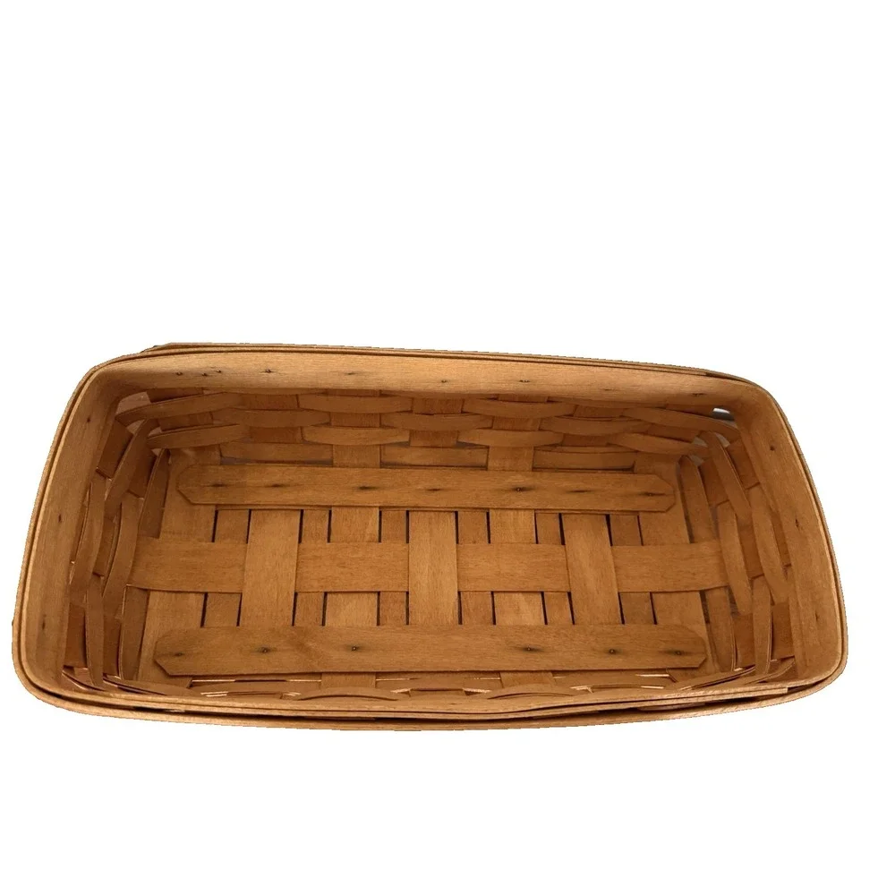 LONGABERGER 1993 BREAD BASKET Blue FABRIC LINER & PROTECTOR & BRICK, COTTAGECORE